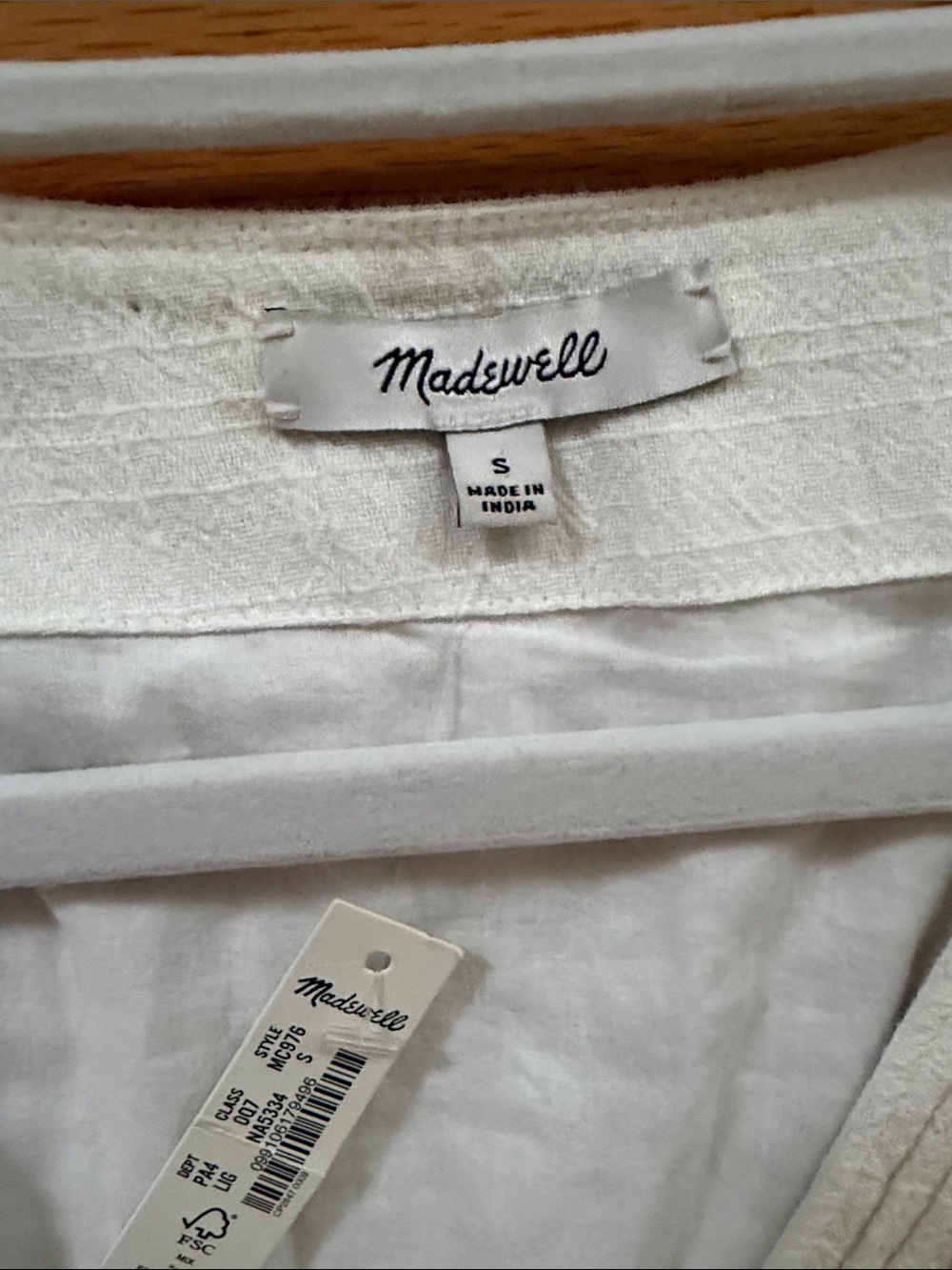 Madewell White Midi Dress with Flutter Sleeves - Picture 2 of 4